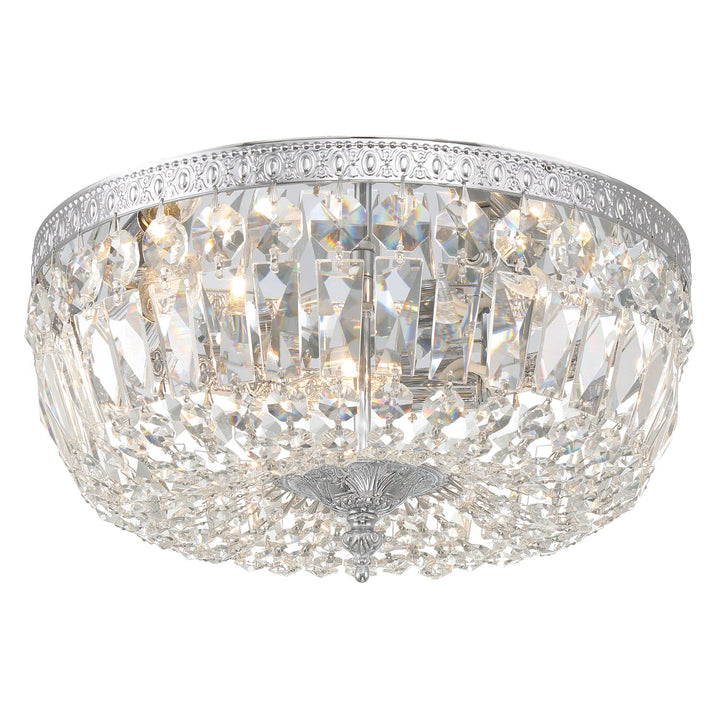 Crystorama Crystorama Crystorama 3 Light Swarovski Strass Crystal Polished Chrome Flush Mount