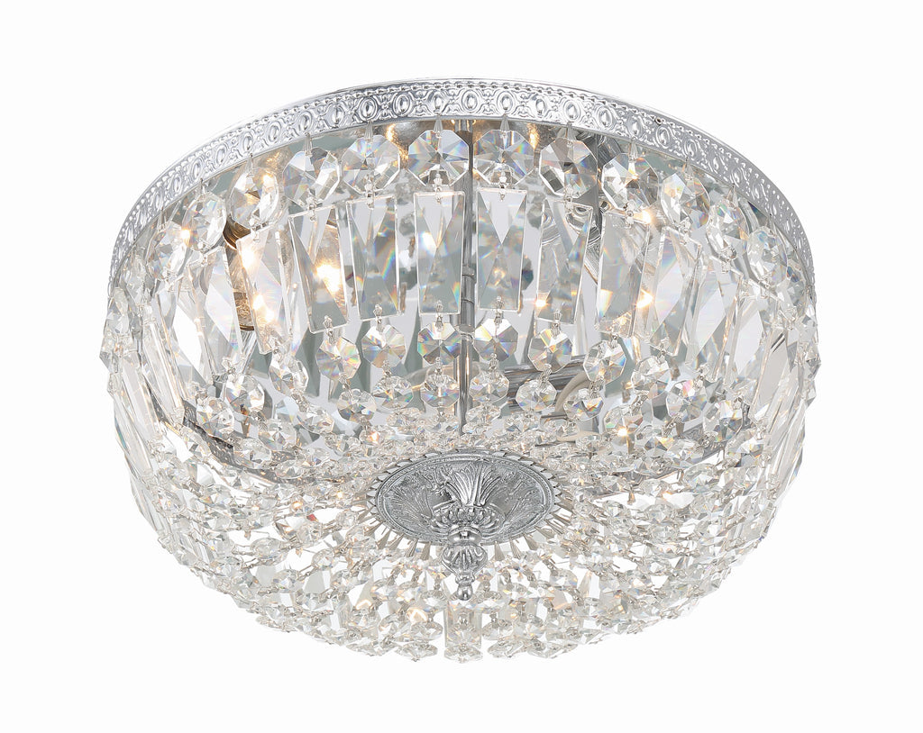 Crystorama Crystorama Crystorama 3 Light Spectra Crystal Polished Chrome Flush Mount