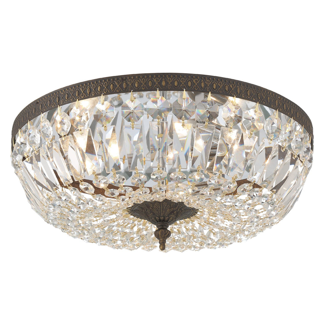 Crystorama Crystorama Crystorama 3 Light Spectra Crystal English Bronze Flush Mount