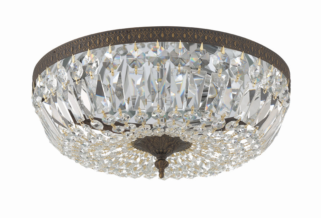 Crystorama Crystorama Crystorama 3 Light Spectra Crystal English Bronze Flush Mount