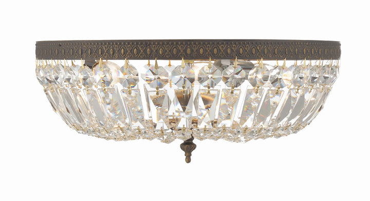 Crystorama Crystorama Crystorama 3 Light Swarovski Strass Crystal English Bronze Flush Mount