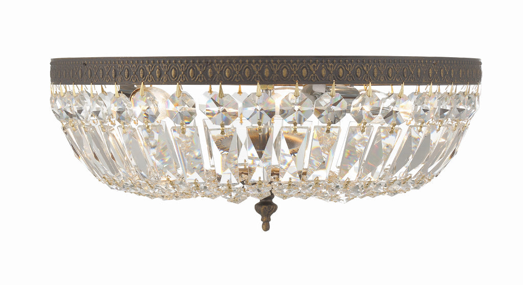 Crystorama Crystorama Crystorama 3 Light Spectra Crystal English Bronze Flush Mount