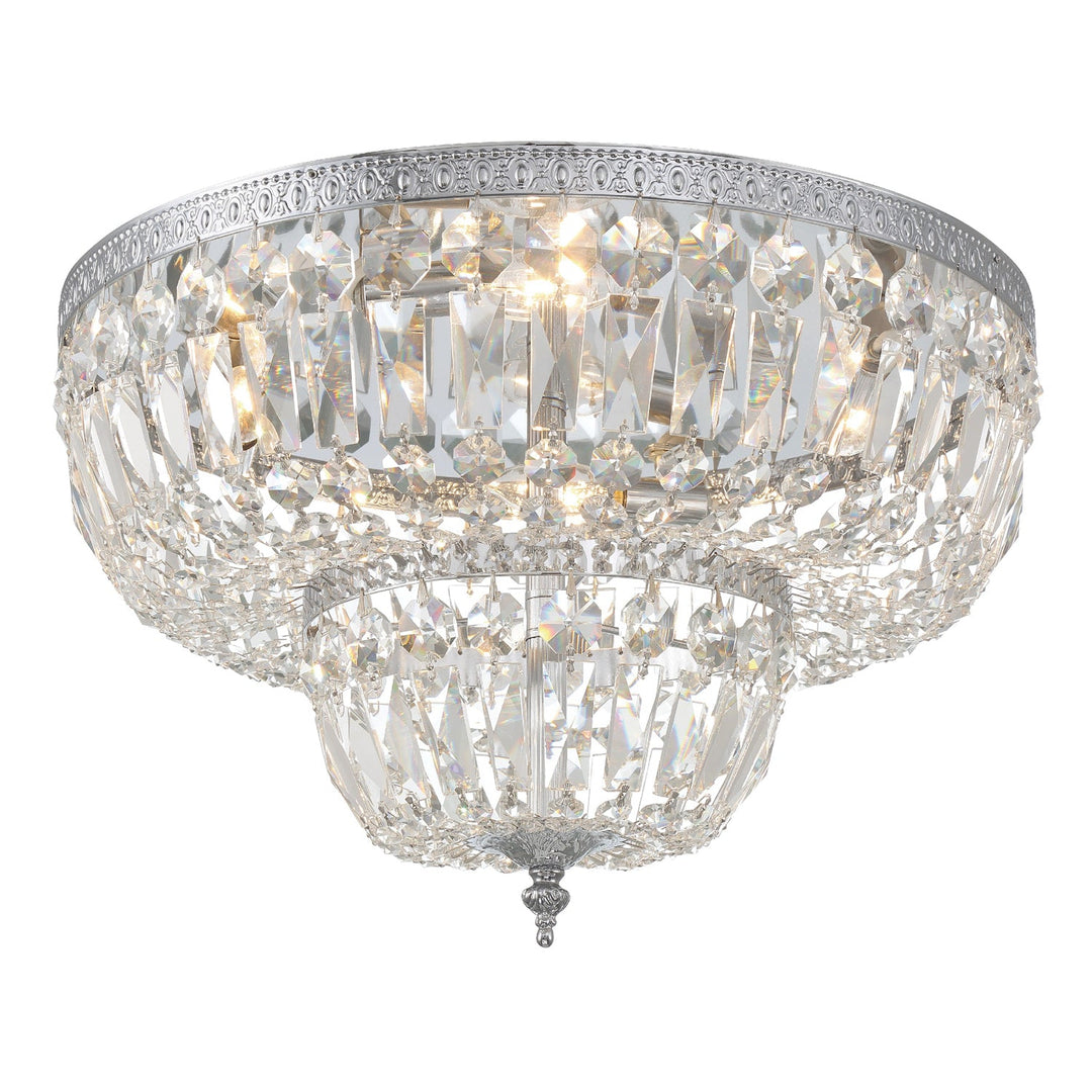 Crystorama Crystorama Crystorama 4 Light Swarovski Strass Crystal Polished Chrome Flush Mount