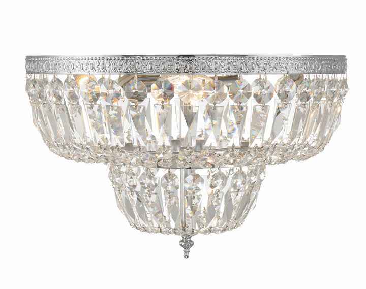 Crystorama Crystorama Crystorama 4 Light Swarovski Strass Crystal Polished Chrome Flush Mount