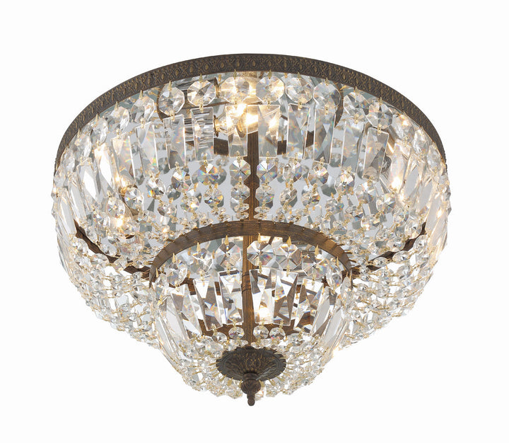 Crystorama Crystorama Crystorama 4 Light Swarovski Strass Crystal English Bronze Flush Mount