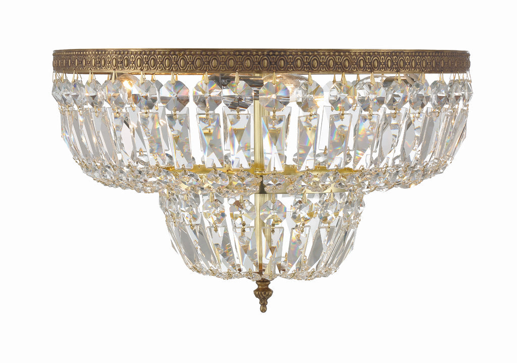 Crystorama Crystorama Crystorama 4 Light Spectra Crystal Olde Brass Flush Mount