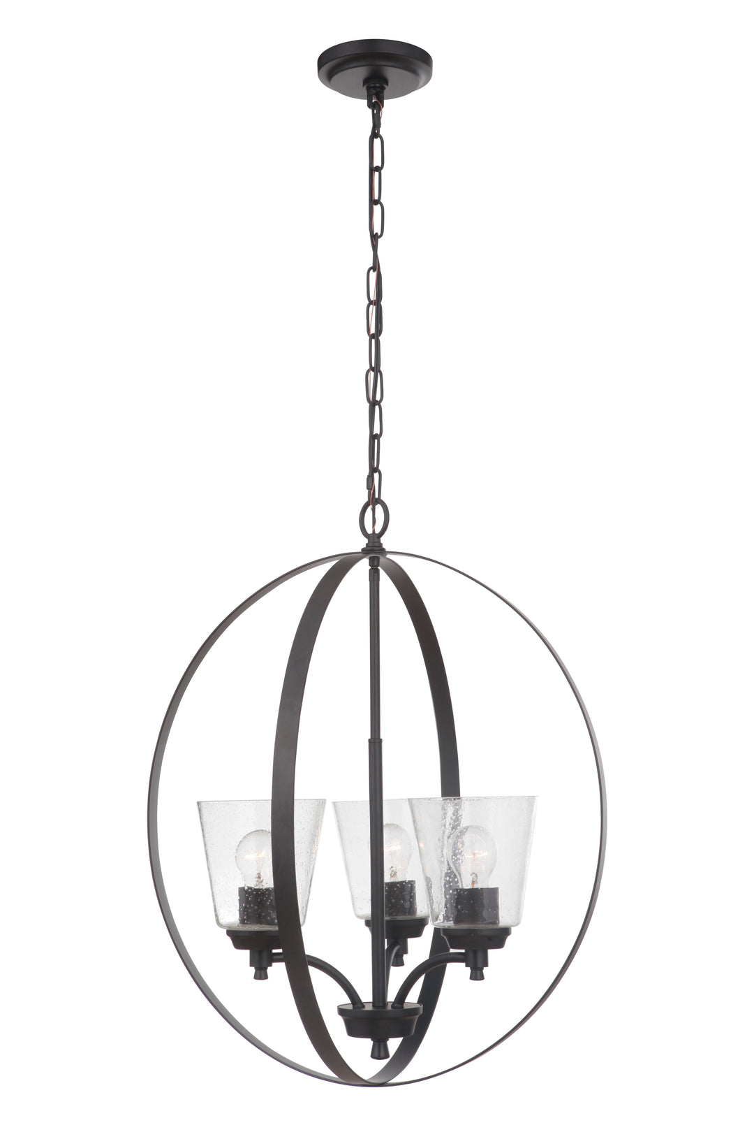 CRAFTMADE Tyler 3 Light Foyer in Flat Black