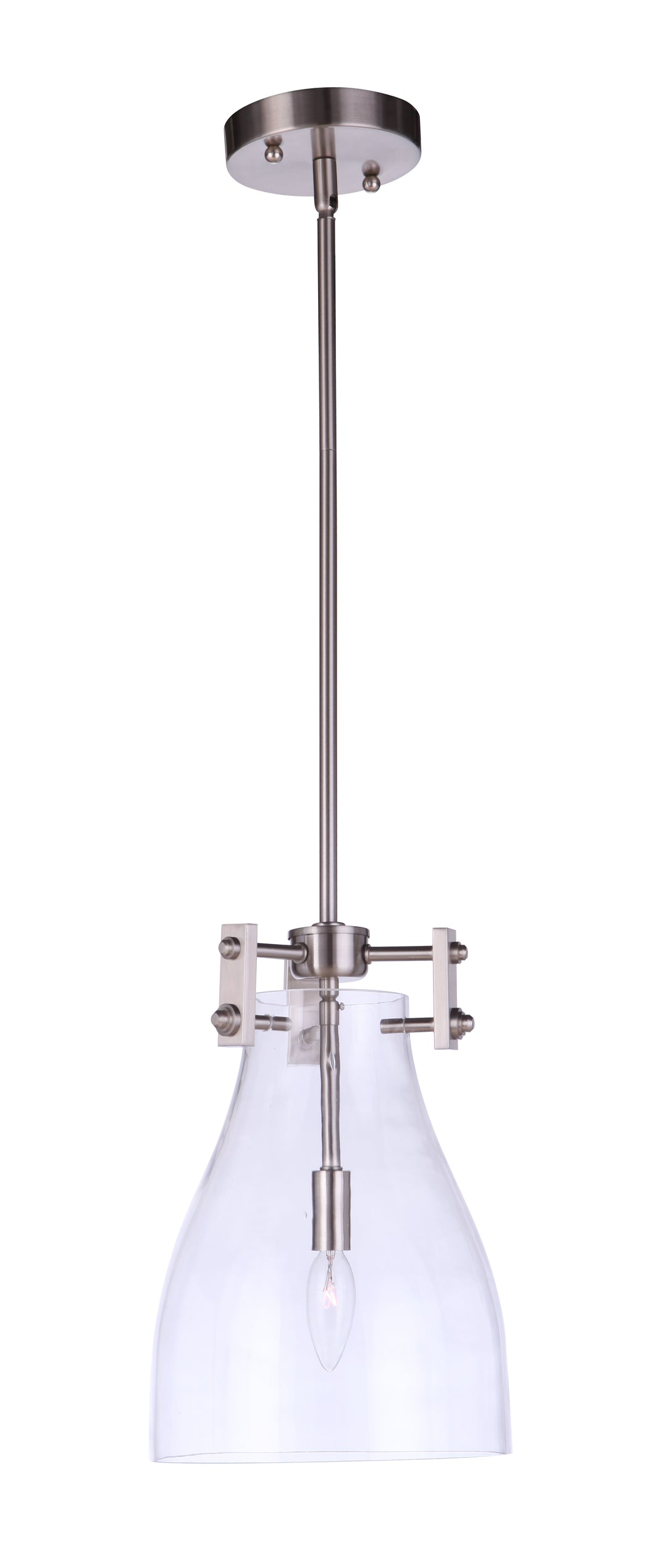 Chardonnay 1 Light Mini Pendant in Brushed Polished Nickel CRAFTMADE