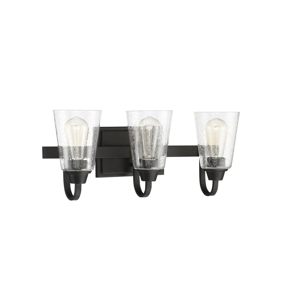 CRAFTMADE Grace 3 Light Vanity in Espresso (Clear Seeded Glass)