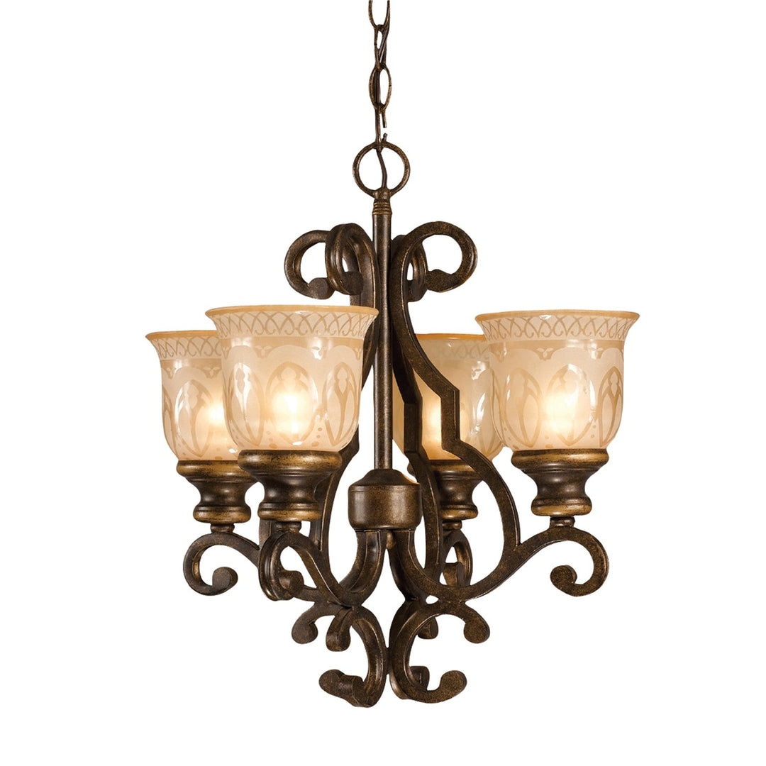 Norwalk 4 Light Bronze Umber Mini Chandelier Crystorama