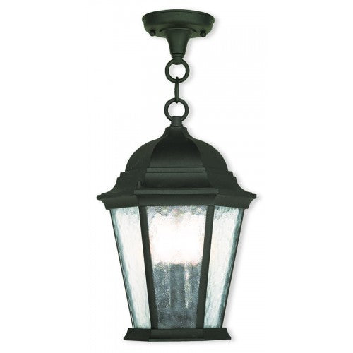 3 Light Textured Black Lantern Livex