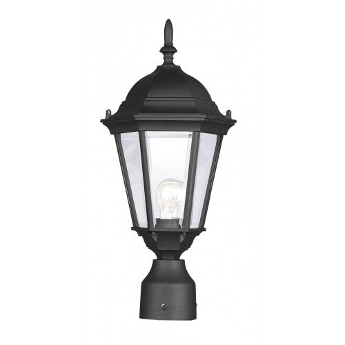 1 Light Textured Black Outdoor Post Top Lantern Livex