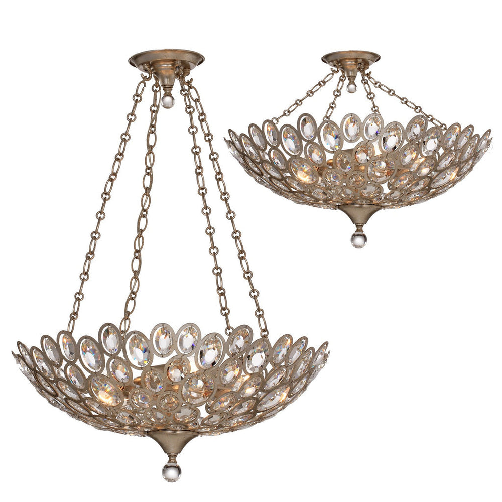 Sterling 5 Light Distressed Twilight Chandelier Crystorama