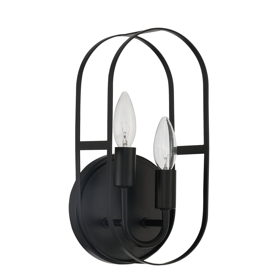 CRAFTMADE Mindful 2 Light Sconce in Flat Black