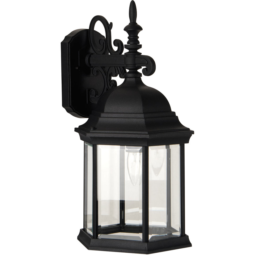 CRAFTMADE Hex Style Cast 1 Light Large Outdoor Wall Lantern in Textured Black