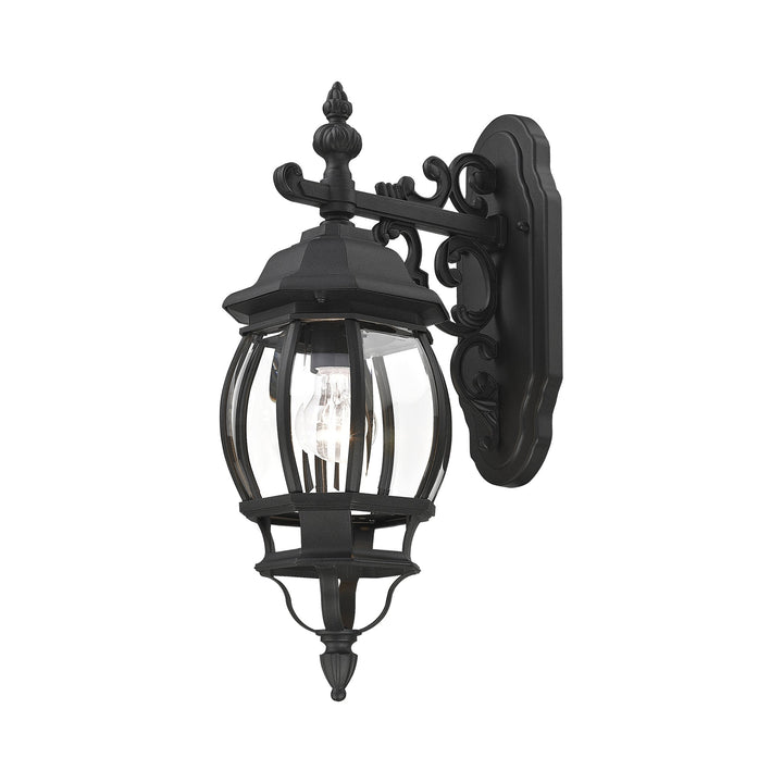 1 Light Textured Black Outdoor Wall Lantern Livex