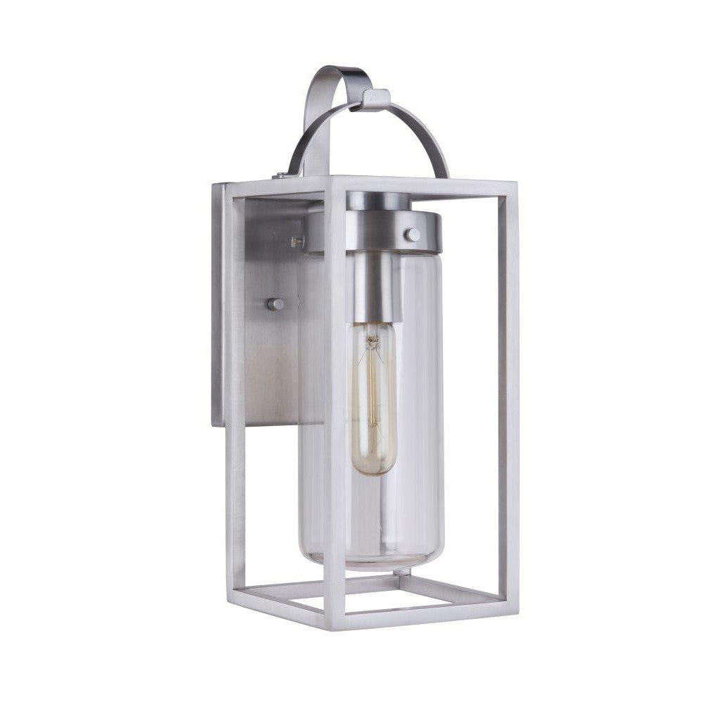 CRAFTMADE Neo 1 Light Small Outdoor Wall Lantern in Satin Aluminum