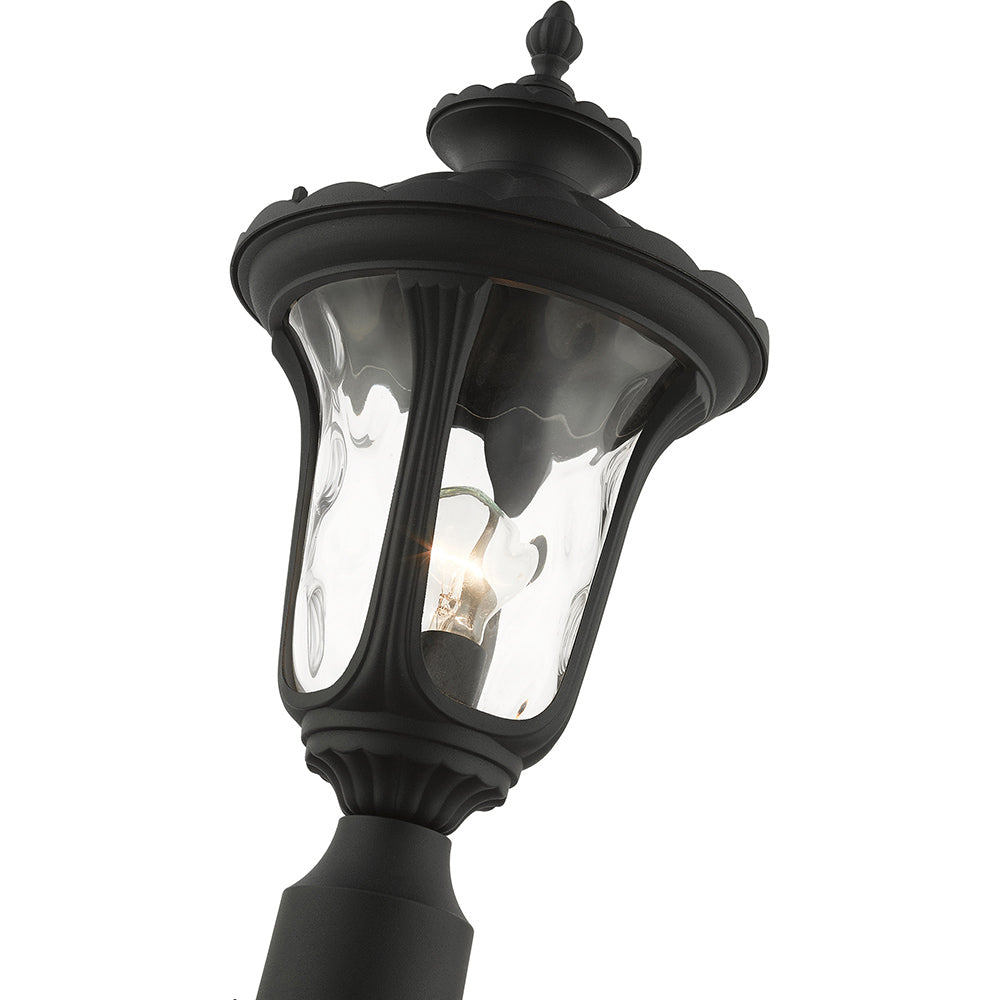 1 Light Textured Black Outdoor Post Top Lantern Livex