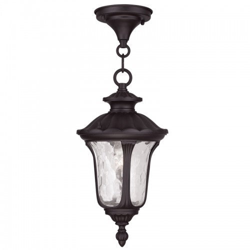 1 Light Bronze Pendant Lantern Livex