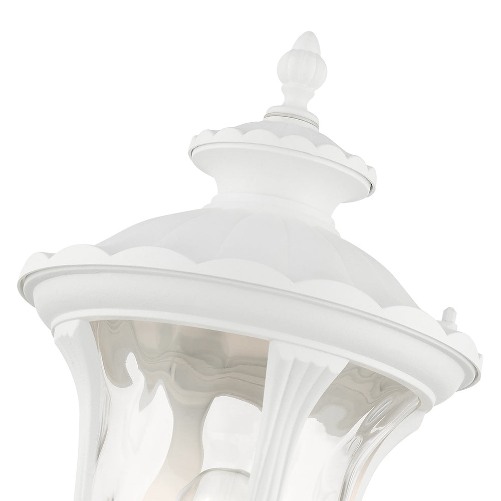 1 Light Textured White Outdoor Wall Lantern Livex