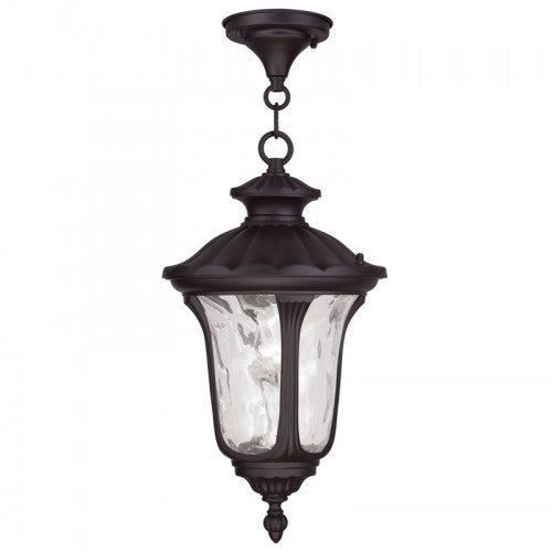 1 Light Bronze Pendant Lantern Livex