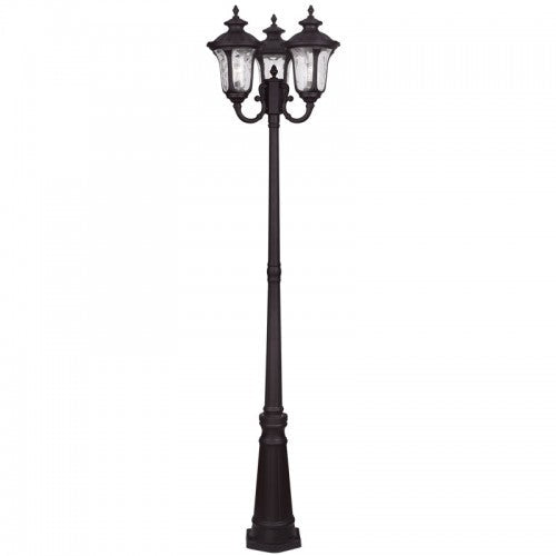 3 Light Bronze Outdoor Post Light Livex