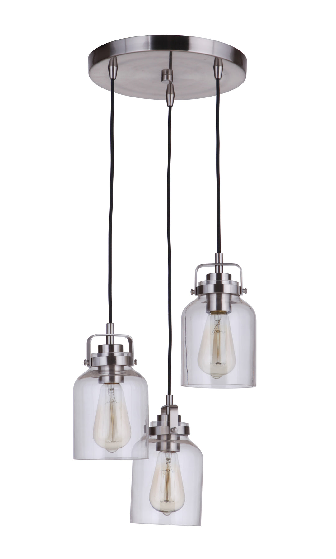 Foxwood 3 Light Pendant in Brushed Polished Nickel CRAFTMADE