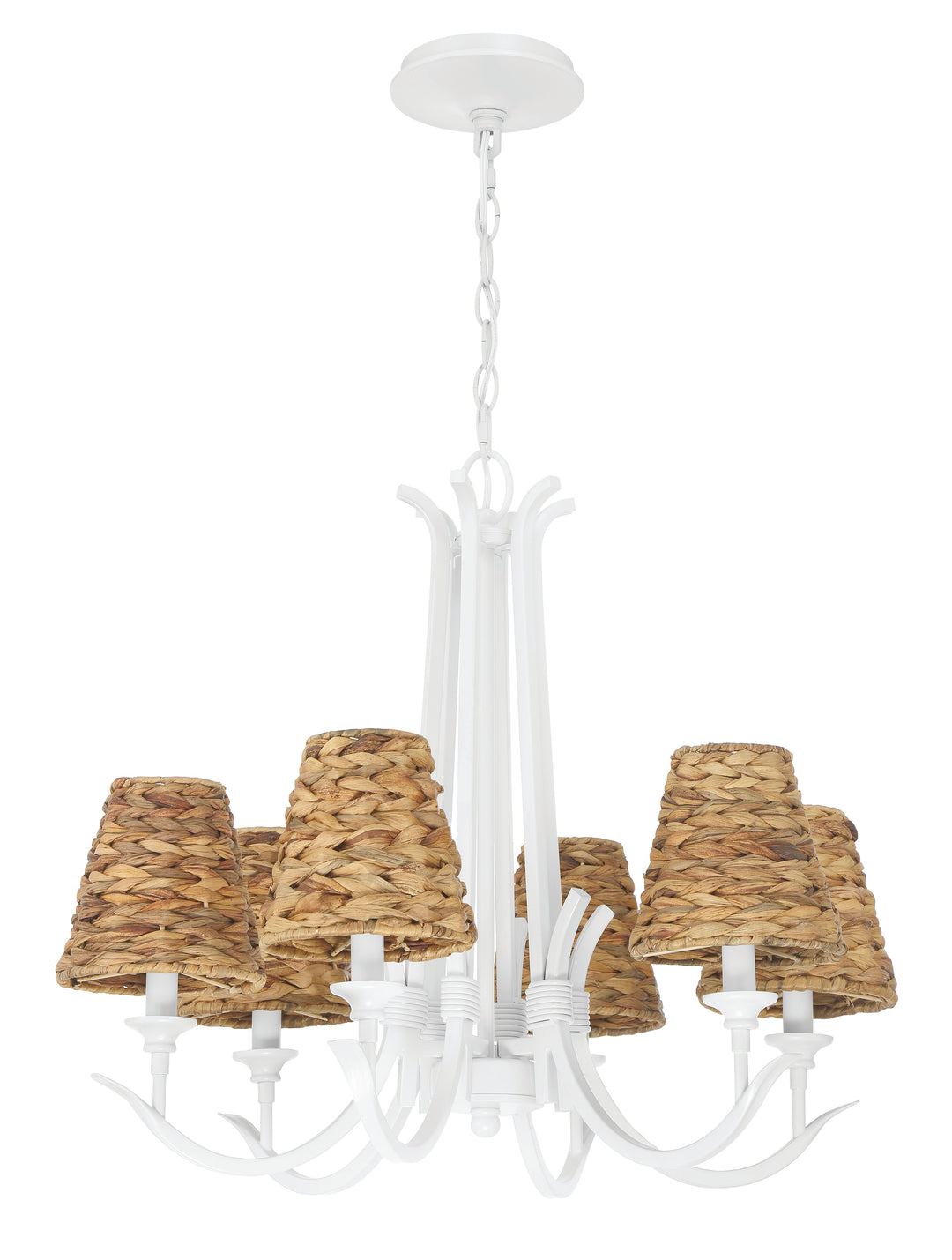 CRAFTMADE Kokomo 6 Light Chandelier in Matte White