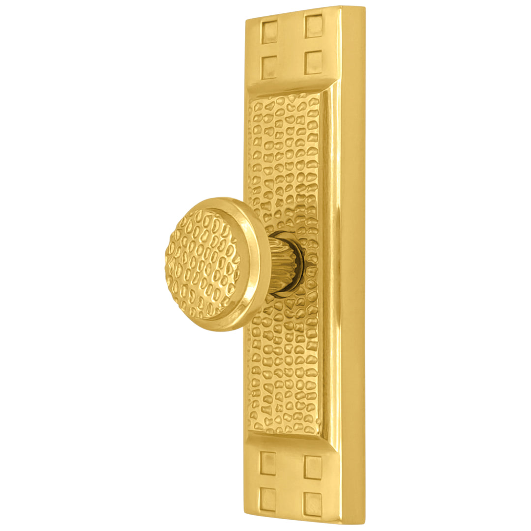3 1/2 Inch (3 Inch c-c) Solid Brass Arts & Crafts Cabinet Knob (Several Finishes Available)
