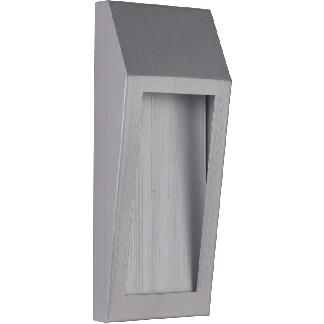 CRAFTMADE Wedge 1 Light Small LED Outdoor Pocket Sconce in Brushed Aluminum