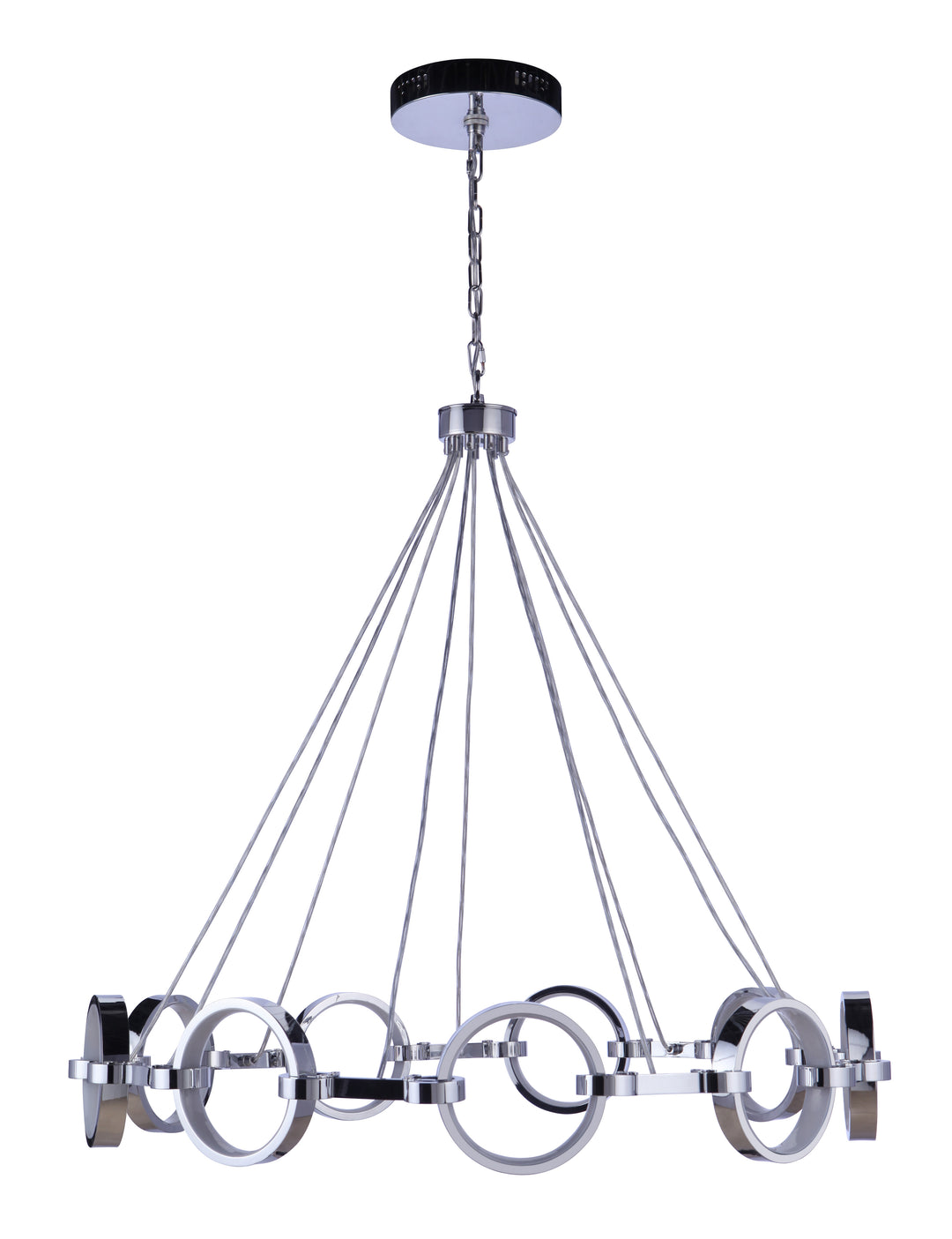 CRAFTMADE Context 9 Light LED Chandelier in Chrome