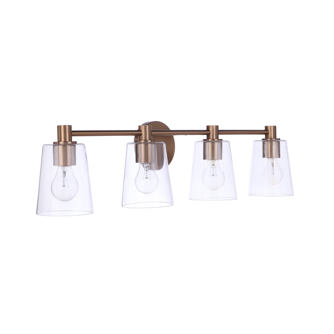 CRAFTMADE Emilio 4 Light Vanity in Satin Brass