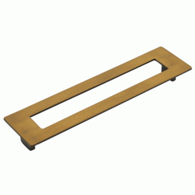 SCHAUB 8 1/2 Inch (7 1/2 Inch c-c) Finestrino Rectangle Pull (Burnished Bronze Finish)