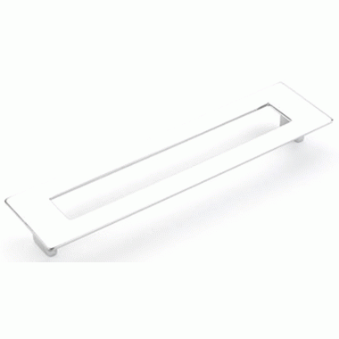 SCHAUB 8 1/2 Inch (7 1/2 Inch c-c) Finestrino Rectangle Pull (Polished Chrome Finish)