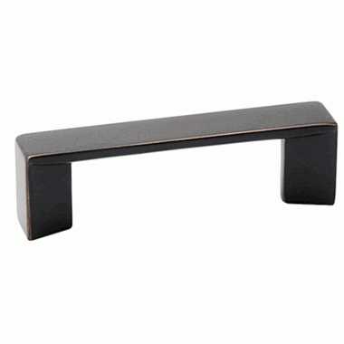 EMTEK 8 1/2 Inch Overall (8 Inch c-c) Brass Trinity Pull (Oil Rubbed Bronze Finish)