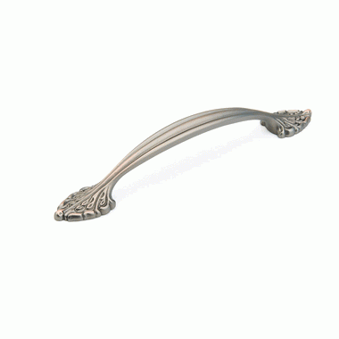 SCHAUB 8 3/4 Inch (6 Inch c-c) Corinthian Cabinet Pull (Michelangelo Bronze Finish)