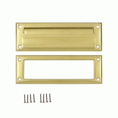 8 7/8 Inch Brass Mail & Letter Flap Slot (Polished Brass Finish) DELTANA