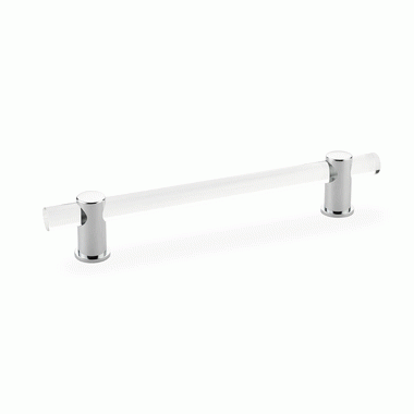 SCHAUB 8 Inch (6 Inch c-c) Lumiere Acrylic Pull (Polished Chrome Finish)