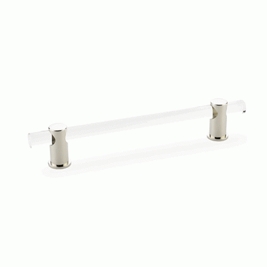 SCHAUB 8 Inch (6 Inch c-c) Lumiere Acrylic Pull (Polished Nickel Finish)