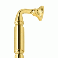 8 Inch Deltana Solid Brass Door Pull With Rosette (Polished Brass Finish) DELTANA