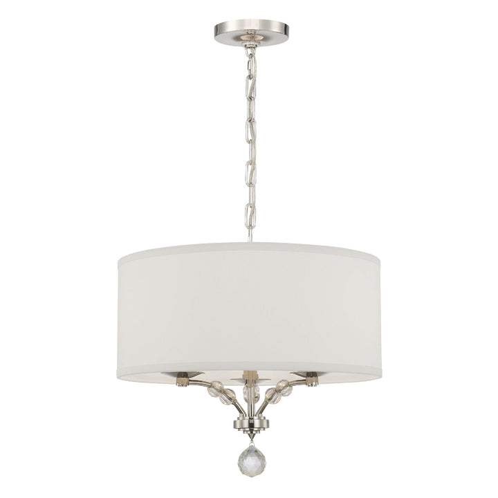 Mirage 3 Light Polished Nickel Chandelier Crystorama