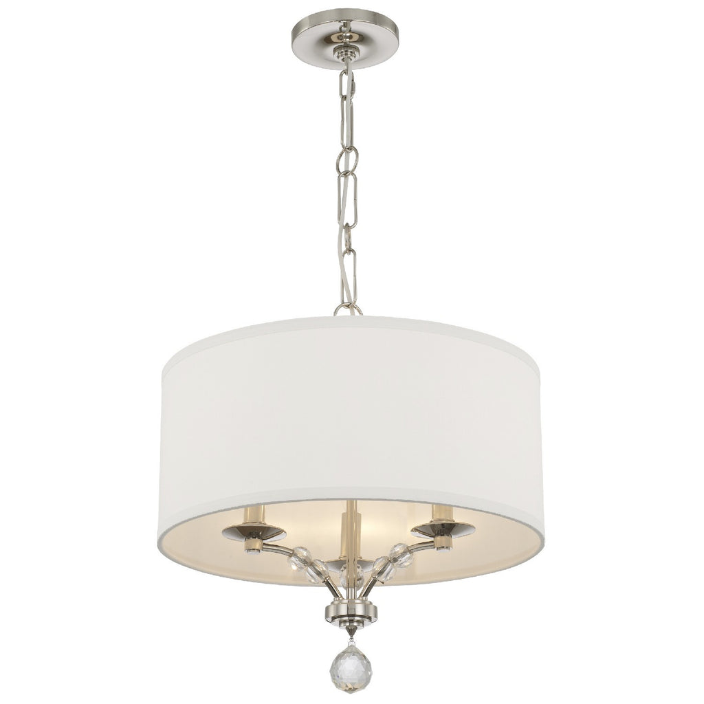 Mirage 3 Light Polished Nickel Chandelier Crystorama