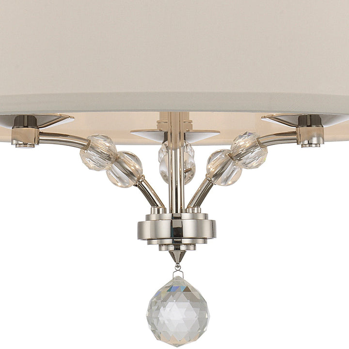 Mirage 3 Light Polished Nickel Chandelier Crystorama