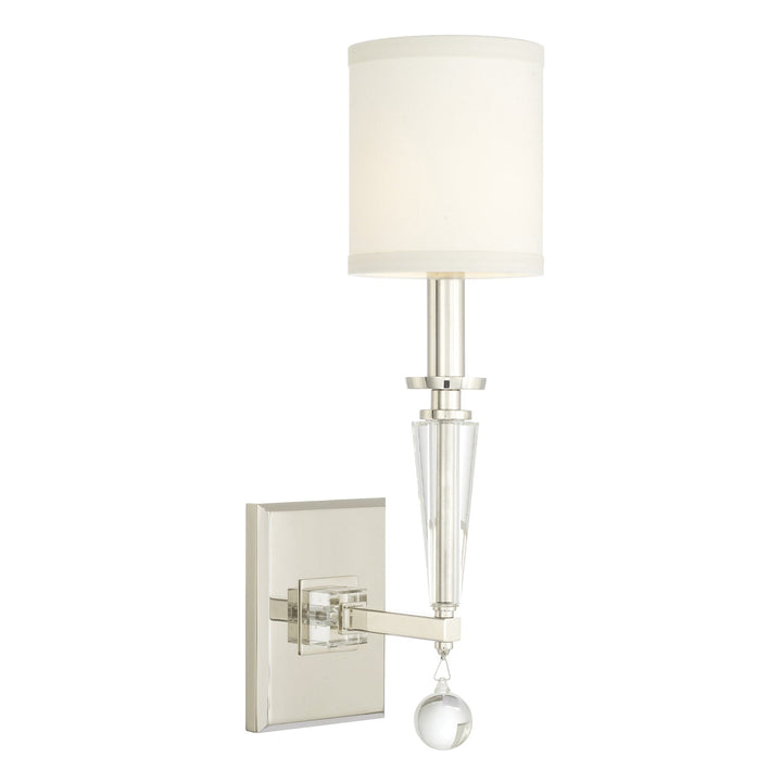 Paxton 1 Light Polished Nickel Sconce Crystorama