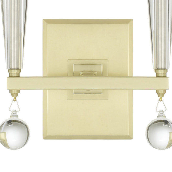 Paxton 2 Light Aged Brass Sconce Crystorama