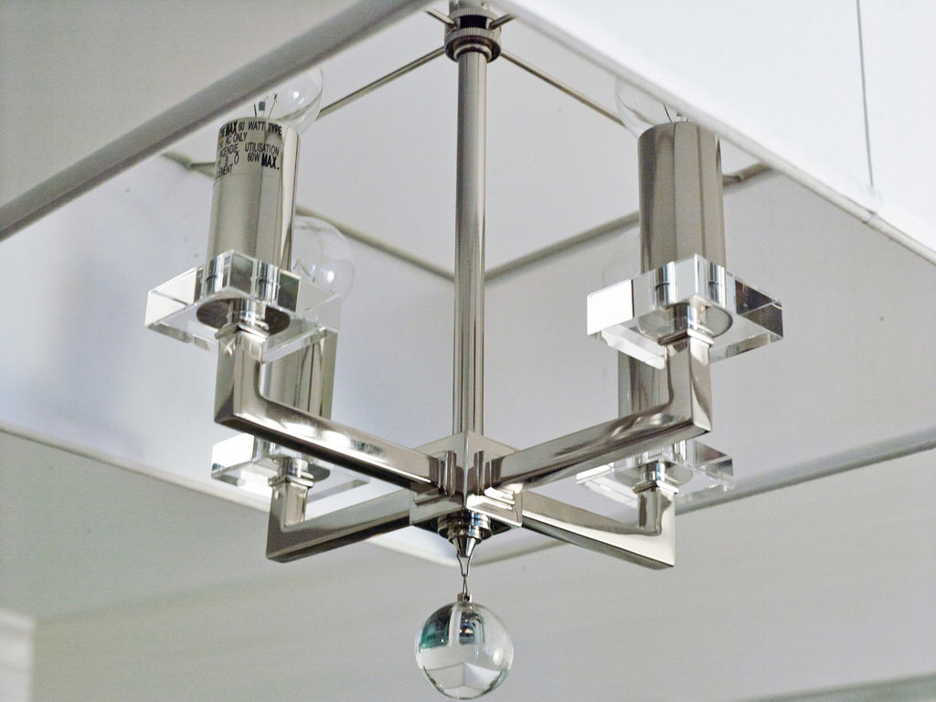 Paxton 4 Light Polished Nickel Mini Chandelier Crystorama