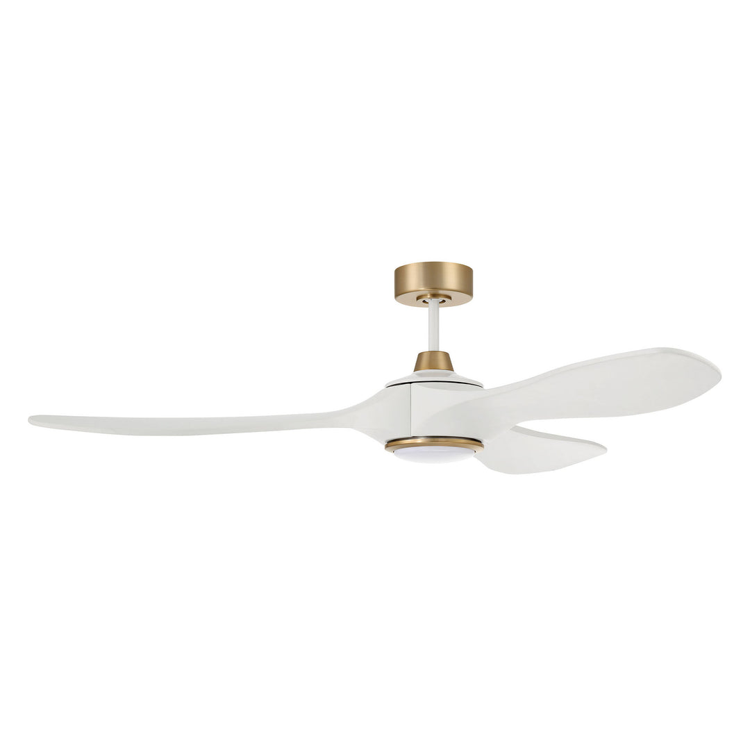 CRAFTMADE 60" Envy in White/Satin Brass w/ White Blades