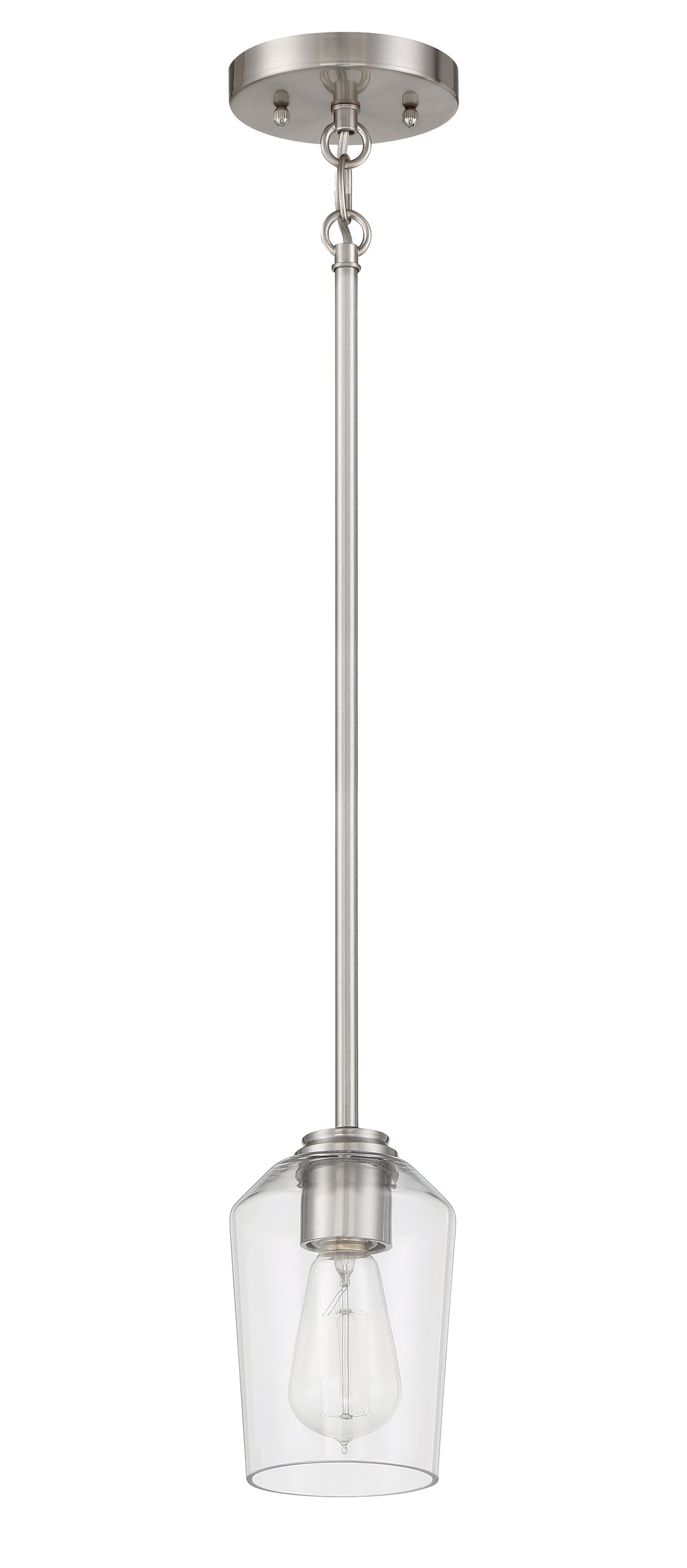 CRAFTMADE Shayna 1 Light Mini Pendant in Brushed Polished Nickel