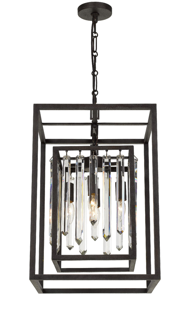 Hollis 4 Light Forged Bronze Mini Chandelier Crystorama