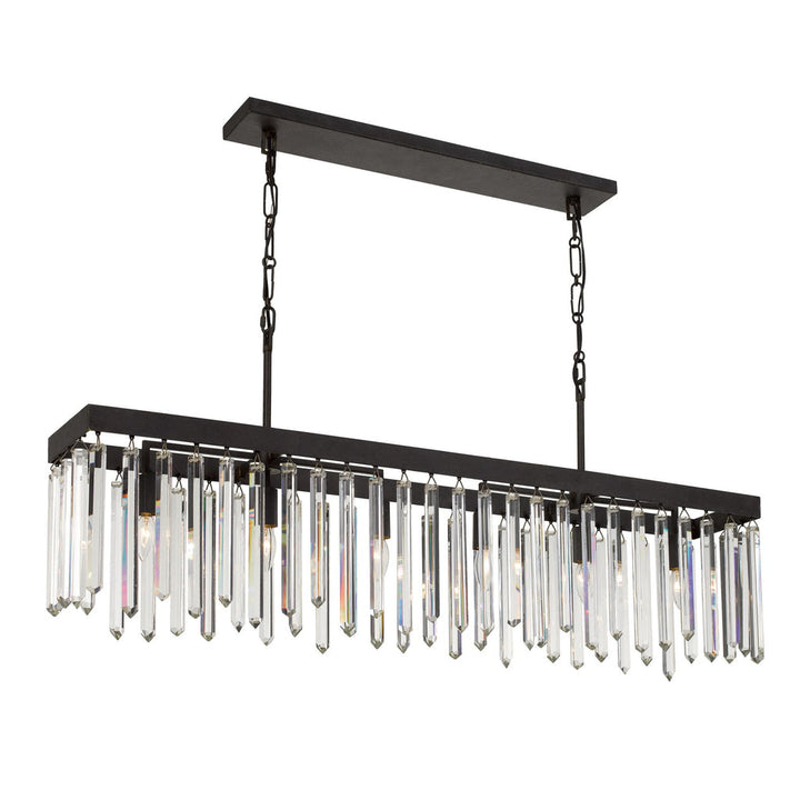 Hollis 6 Light Forged Bronze Chandelier Crystorama